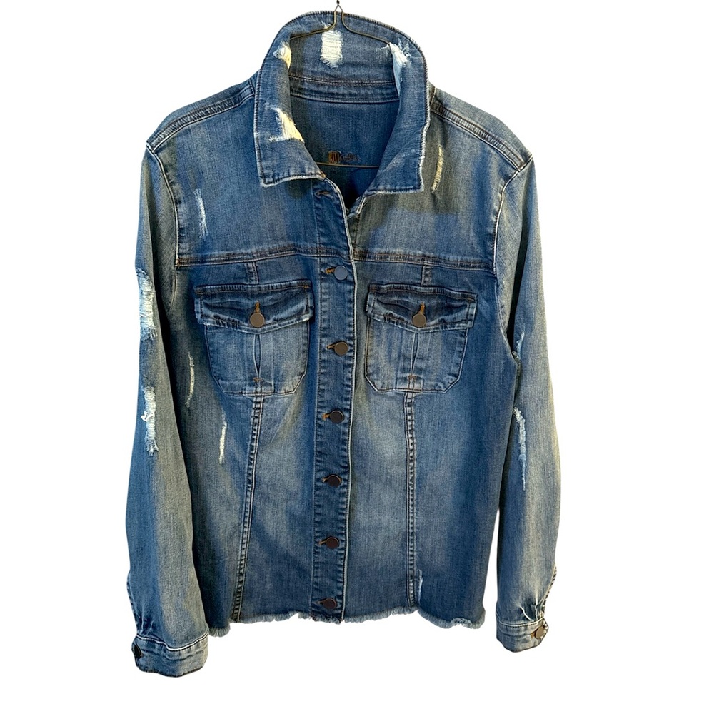 KUT FROM THE KLOTH➕Destroyed Denim Jacket - Picture 5 of 13